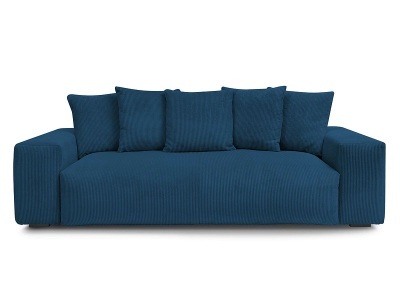 Bobochic, 3er Sofa BOBOCHIC VOLTAIRE Cord-Stoff dunkelblau
