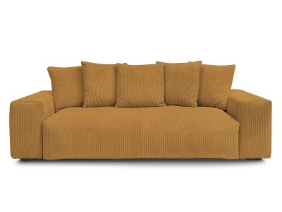 Bobochic, 3er Sofa BOBOCHIC VOLTAIRE Cord-Stoff gelb