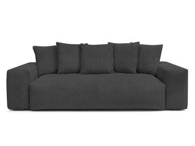 Bobochic, 3er Sofa BOBOCHIC VOLTAIRE Cord-Stoff dunkelgrau
