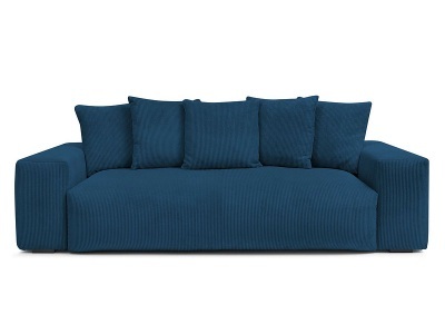 Bobochic, 3er Sofa BOBOCHIC VOLTAIRE Cord-Stoff dunkelblau