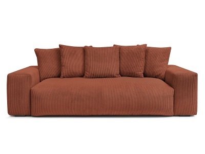 Bobochic, 3er Sofa BOBOCHIC VOLTAIRE Cord-Stoff orange