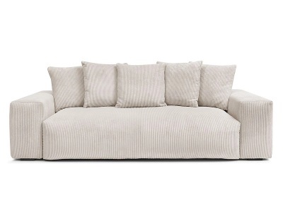 Bobochic, 3er Sofa BOBOCHIC VOLTAIRE Cord-Stoff beige, 3er Sofa BOBOCHIC VOLTAIRE Cord-Stoff beige