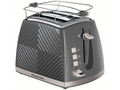 RUSSELL HOBBS, RUSSELL HOBBS Groove 2S - Toaster (Grau), RUSSELL HOBBS Toaster 26392-56
