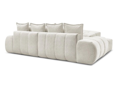 Bobochic, Ecksofa mit Hocker BOBOCHIC EVEREST Stoff chiniert weiss