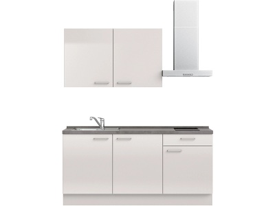 MODUSET, Komplette Küche mit Elektrogeräten MODUSET FLASH CLASSIC Seidengrau 60x180cm