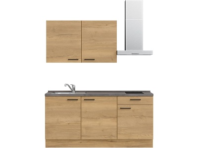 MODUSET, Komplette Küche mit Elektrogeräten MODUSET STRUCTURA CLASSIC Sierra Eiche 60x180cm