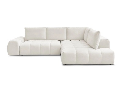 Bobochic, Ecksofa BOBOCHIC EVEREST Stoff mit Textur weiss