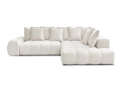 Bobochic, Ecksofa BOBOCHIC EVEREST Stoff mit Textur weiss