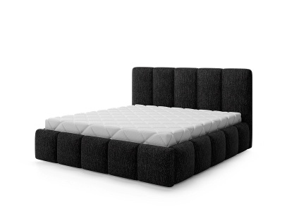 ELTAP, Bett ELTAP EDVIGE 180x200cm stoff / geflochten schwarz