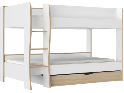 Hochbett ROOMY GAMI 90x200cm weiss