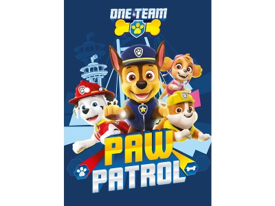 Nickelodeon, Decke PAW PATROL 100x140cm blau bedruckt
