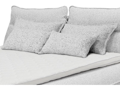 CONFORAMA, Set 4 Kissen NEBBIA 130x38cm hellgrau unifarben