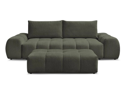 Bobochic, 3er Sofa mit Hocker BOBOCHIC EVEREST Stoff chiniert grün, 3er Sofa mit Hocker BOBOCHIC EVEREST Stoff chiniert grün