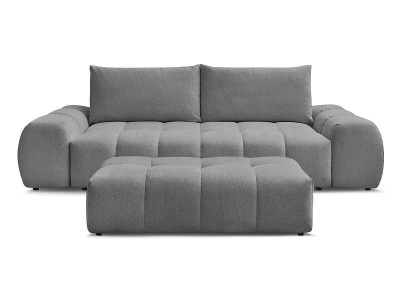 Bobochic, 3er Sofa mit Hocker BOBOCHIC EVEREST Stoff chiniert dunkelgrau, 3er Sofa mit Hocker BOBOCHIC EVEREST Stoff chiniert dunkelgrau