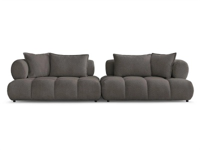 Bobochic, Sofa BOBOCHIC ALYA Boucle-Stoff rotbraun