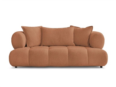 Bobochic, 2er Sofa BOBOCHIC ALYA Boucle-Stoff orange
