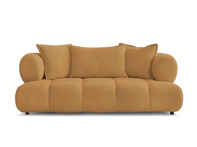 Bobochic, 2er Sofa BOBOCHIC ALYA Boucle-Stoff gelb