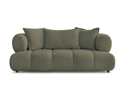 Bobochic, 2er Sofa BOBOCHIC ALYA Boucle-Stoff grün
