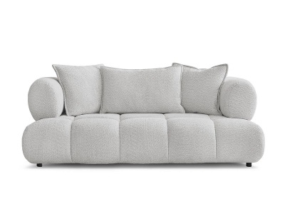 Bobochic, 2er Sofa BOBOCHIC ALYA Boucle-Stoff hellgrau