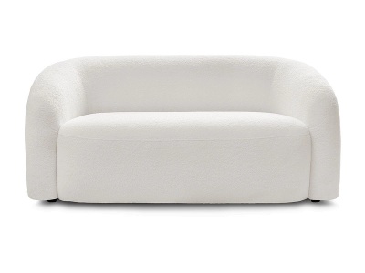 Bobochic, 2er Sofa BOBOCHIC ELINA Boucle-Stoff weiss