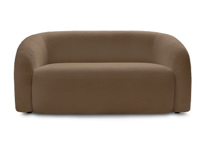 Bobochic, 2er Sofa BOBOCHIC ELINA Boucle-Stoff rotbraun
