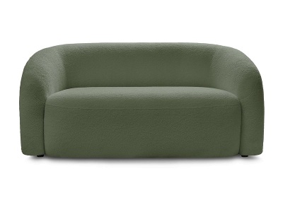 Bobochic, 2er Sofa BOBOCHIC ELINA Boucle-Stoff grün