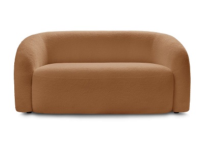 Bobochic, 2er Sofa BOBOCHIC ELINA Boucle-Stoff orange