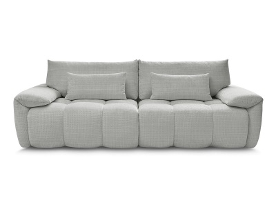 Bobochic, 3er Sofa BOBOCHIC IVANE Stoff mit Textur hellgrau