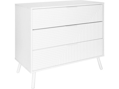 CONFORAMA, Kommode ARTIC 3 Schubladen 40x80x76cm weiss dekor