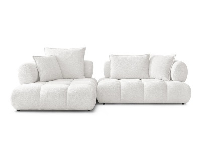 Bobochic, Ecksofa BOBOCHIC ALYA Boucle-Stoff weiss