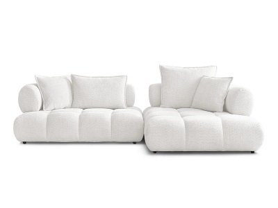 Bobochic, Ecksofa BOBOCHIC ALYA Boucle-Stoff weiss