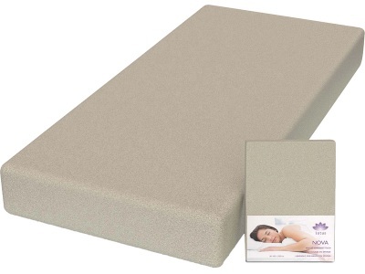 LOTUS BEDDING, LOTUS BEDDING Fixleintuch NOVA 160x200cm taupe