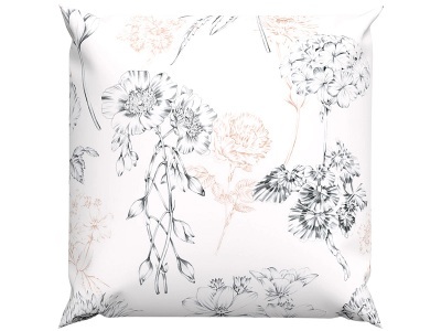 Lotus Bettwaren, Lotus Bettwaren - Bettwäsche Renforcé Nelly, 65x65cm, Grau
