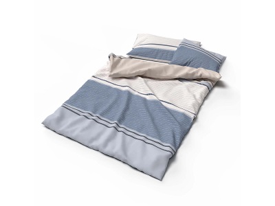 Lotus Bettwaren, Lotus Bettwaren - Duvetbezug Flanell Elif, 160X210CM, Blau