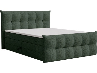 CONFORAMA, Boxspringbett ANGORA grün 180x200cm halbfest