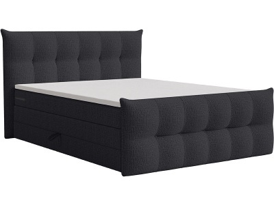 CONFORAMA, Boxspringbett ANGORA grafit 180x200cm halbfest