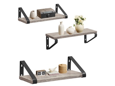 SONGMICS, Wandregal SONGMICS ROCKY 40x12.7x11cm grau