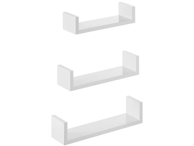SONGMICS, Wandregal SONGMICS LIGHTY 40x10x9cm weiss