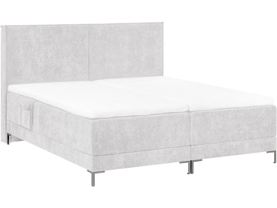CONFORAMA, Elektrisches Boxspringbett HUNTER grau 180x200cm halbfest / fest