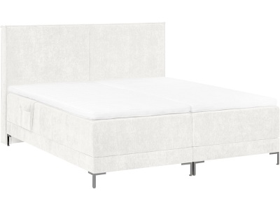 CONFORAMA, Elektrisches Boxspringbett HUNTER weiss 200x200cm fest