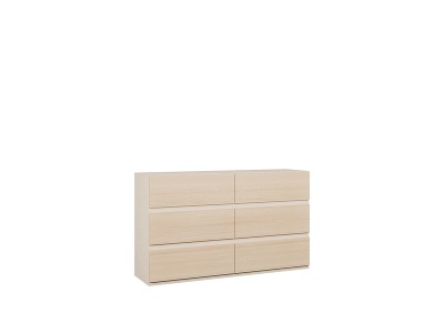 CONFORAMA, Kommode OSAKA 6 Schubladen 42x149.9x88.7cm nussbaum dekor