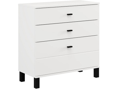CONFORAMA, Kommode ALMOND 3 Schubladen 35x77x77.5cm weiss melamin