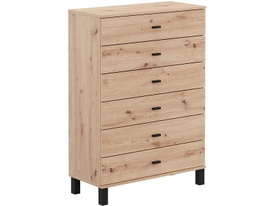 CONFORAMA, Kommode ALMOND 6 Schubladen 35x77x109.5cm artisan eiche melamin