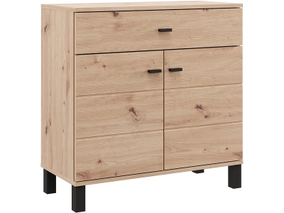 CONFORAMA, Kommode ALMOND 2 Türen 1 Schublade 35x77x77.5cm artisan eiche melamin
