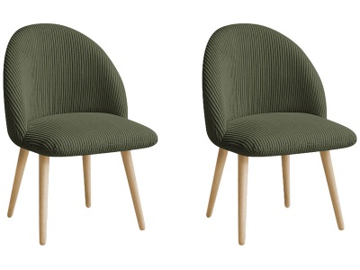 Bobochic, BOBOCHIC Set mit 2 Stühlen LALIE Stoff grün