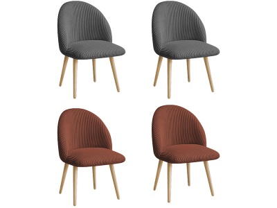 Bobochic, BOBOCHIC Set mit 4 Stühlen LALIE Stoff dunkelgrau
