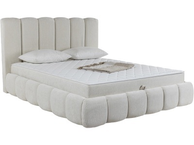 CONFORAMA, Kastenbett ELIANA 180x200cm stoff beige