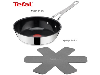 JAMIE OLIVER TEFAL, JAMIE OLIVER TEFAL Bratpfanne CLASSIC COOK Ø24cm stahl rostfrei silber