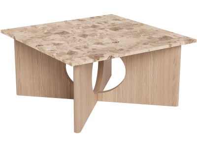 CONFORAMA, Couchtish FOLEY 80x80x42cm hellbraun