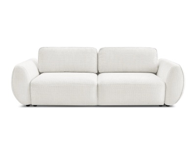 Bobochic, 3er Sofa BOBOCHIC DENISE Stoff mit Textur weiss